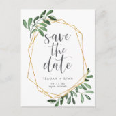 Natur | Wasserfarbe Save the Date Ankündigungspostkarte (Vorderseite)