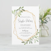 Natur | Wasserfarben-Babydusche Einladung (Stehend Vorderseite)