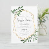 Natur | Wasserfarben-Babydusche Einladung (Stehend Vorderseite)