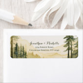 Natur Wasserfarbener Pinienwald (Insitu)