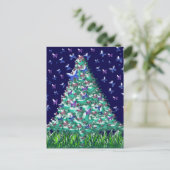 Natur-Weihnachtsbaum Feiertagspostkarte (Stehend Vorderseite)