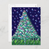 Natur-Weihnachtsbaum Feiertagspostkarte (Vorne/Hinten)
