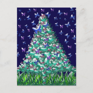 Natur-Weihnachtsbaum Feiertagspostkarte