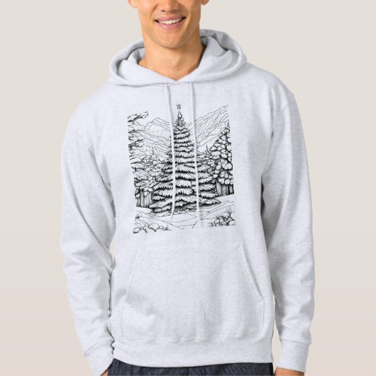 Natur-Weihnachtsbaumwälder, Hoodie (Vorderseite)