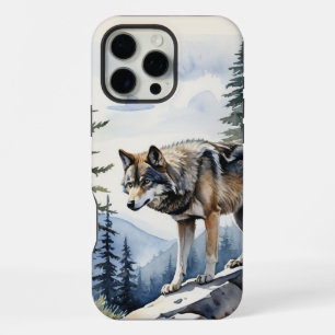 Natur Wildnis Berge Wolf Wölfe iPhone 16 Pro Max Hülle