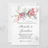 Natur Winter Weihnachten Christliche Hochzeit Einladung (Vorderseite)