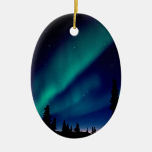 Natur zwingt Aurora Borealis Alaska Keramikornament