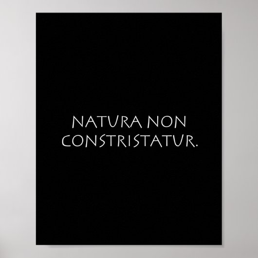Natura non constristatur poster (Vorne)