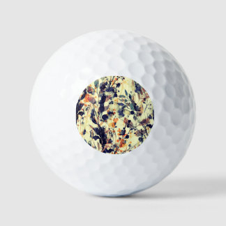 Naturabdrücke: Florale Blätter nahtlos. Golfball