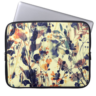 Naturabdrücke: Florale Blätter nahtlos. Laptopschutzhülle