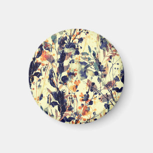 Naturabdrücke: Florale Blätter nahtlos. Magnet