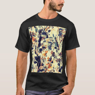 Naturabdrücke: Florale Blätter nahtlos. T-Shirt