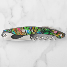 Natural Abalone Muschel Paua Personalisiert Kellnermesser