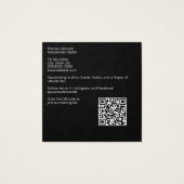 Natural African American Hair Salon Business Card (Rückseite)