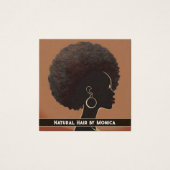 Natural African American Hair Salon Business Card (Vorderseite)