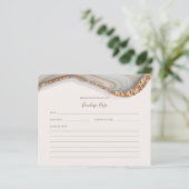 Natural Agate Stone Name Rezept Card (Stehend Vorderseite)