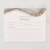 Natural Agate Stone Name Rezept Card (Vorderseite)