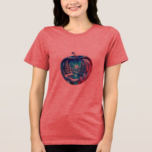Natural Apple Design Mark Tri-Blend Shirt (Vorderseite)