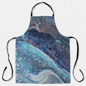 Natural Attraction 2 Blue Geode Abstract Apron Schürze (Vorderseite)