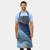 Natural Attraction 2 Blue Geode Abstract Apron Schürze (Getragen)