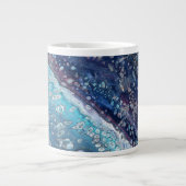 Natural Attraction 2 Blue Geode Abstract Drink Mug Jumbo-Tasse (Vorderseite)