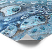 Natural Attraction 2 Blue Geode Abstract Print Poster (Ecke)