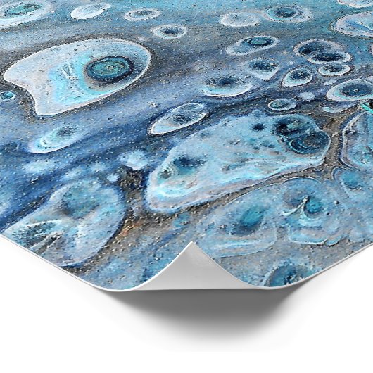 Natural Attraction 2 Blue Geode Abstract Print Poster (Ecke)