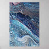 Natural Attraction 2 Blue Geode Abstract Print Poster (Vorne)