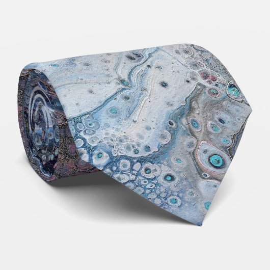 Natural Attraction 2 Blue Geode Acrylic Abstract Krawatte (Gerollt)