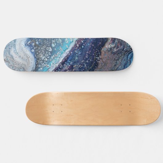 Natural Attraction 2 Blue Geode Skateboard Deck (Horizontal)