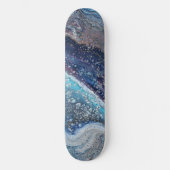 Natural Attraction 2 Blue Geode Skateboard Deck (Vorderseite)