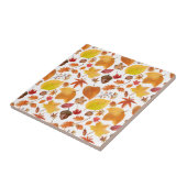 Natural Autumn Earth Tones Leaves and Acorns Fliese (Seite)