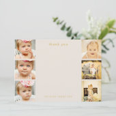 Natural Baby Vielen Dank 6 Foto Bilderrahmen Flach Dankeskarte (Stehend Vorderseite)
