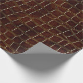 Natural background of lacquered brown crocodile le geschenkpapier (Ecke)