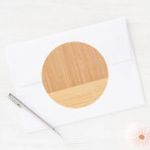 Natural Bamboo Border Wood Grain Look Runder Aufkleber (Umschlag)