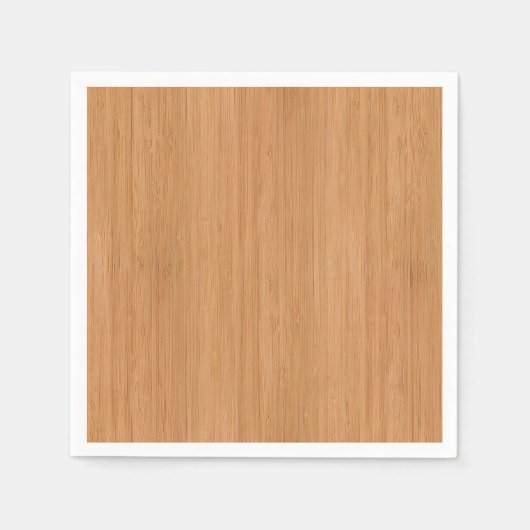 Natural Bamboo Wood Grain Look Serviette (Vorderseite)