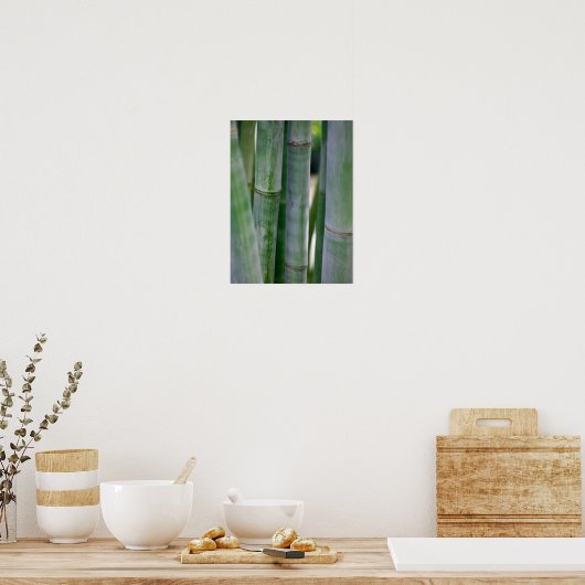 Natural Bamboo Zen Background Customized Template Poster (Küche)