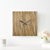 Natural Bamboo Zen Background Customized Template Quadratische Wanduhr (Zuhause)