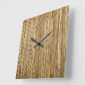 Natural Bamboo Zen Background Customized Template Quadratische Wanduhr (Winkel)