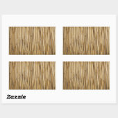Natural Bamboo Zen Background Customized Template Rechteckiger Aufkleber (Blatt)