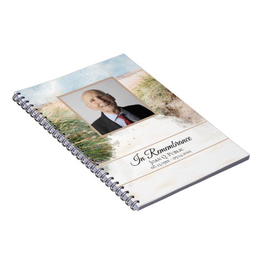 Natural Beach Funerary Memorial Guest Book Notizblock (Rechte Seite)