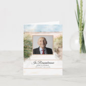 Natural Beach Watercolor Beerdigung Beileid Dankeskarte (Vorderseite)