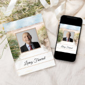 Natural Beach Watercolor Living Beerdigung Party Einladung