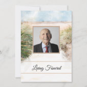 Natural Beach Watercolor Living Beerdigung Party Einladung (Vorderseite)