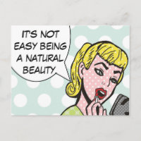 Natural Beauty Comic Book Postcard