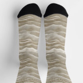Natural Beige Wave Art Socken (Oben)