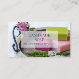 Natural Bio Handmade Soap Discount Card Rabattkarte