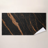 natural black emperador marble texture background badehandtuch (Badehandtuch)