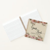 Natural Boho Personalisiert Wedding Guest Book Notizblock (Innenseite)