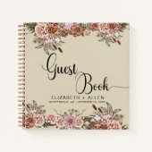 Natural Boho Personalisiert Wedding Guest Book Notizblock (Vorderseite)